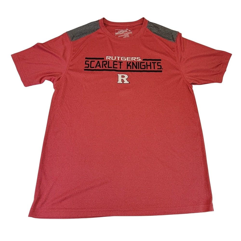 Rutgers Scarlet Knights Campus Heritage T-Shirt Sportswear Athletic Top XL Red